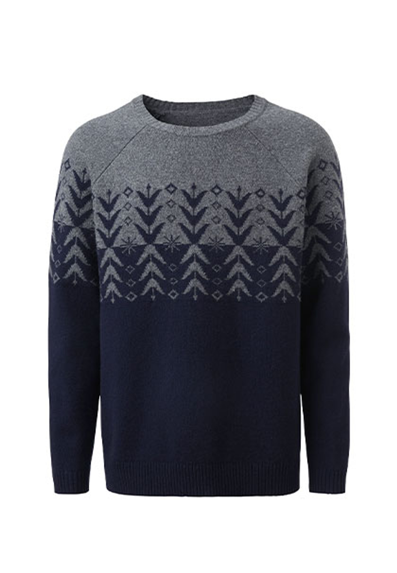 【DISCERNMENT】Lambswool basic round knitwear Birnir Brushed Lambswool