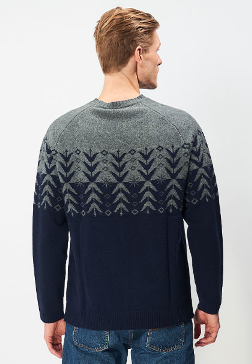 Retro Lambswool Jumper – 100% Lamb's Wool, Long Sleeves