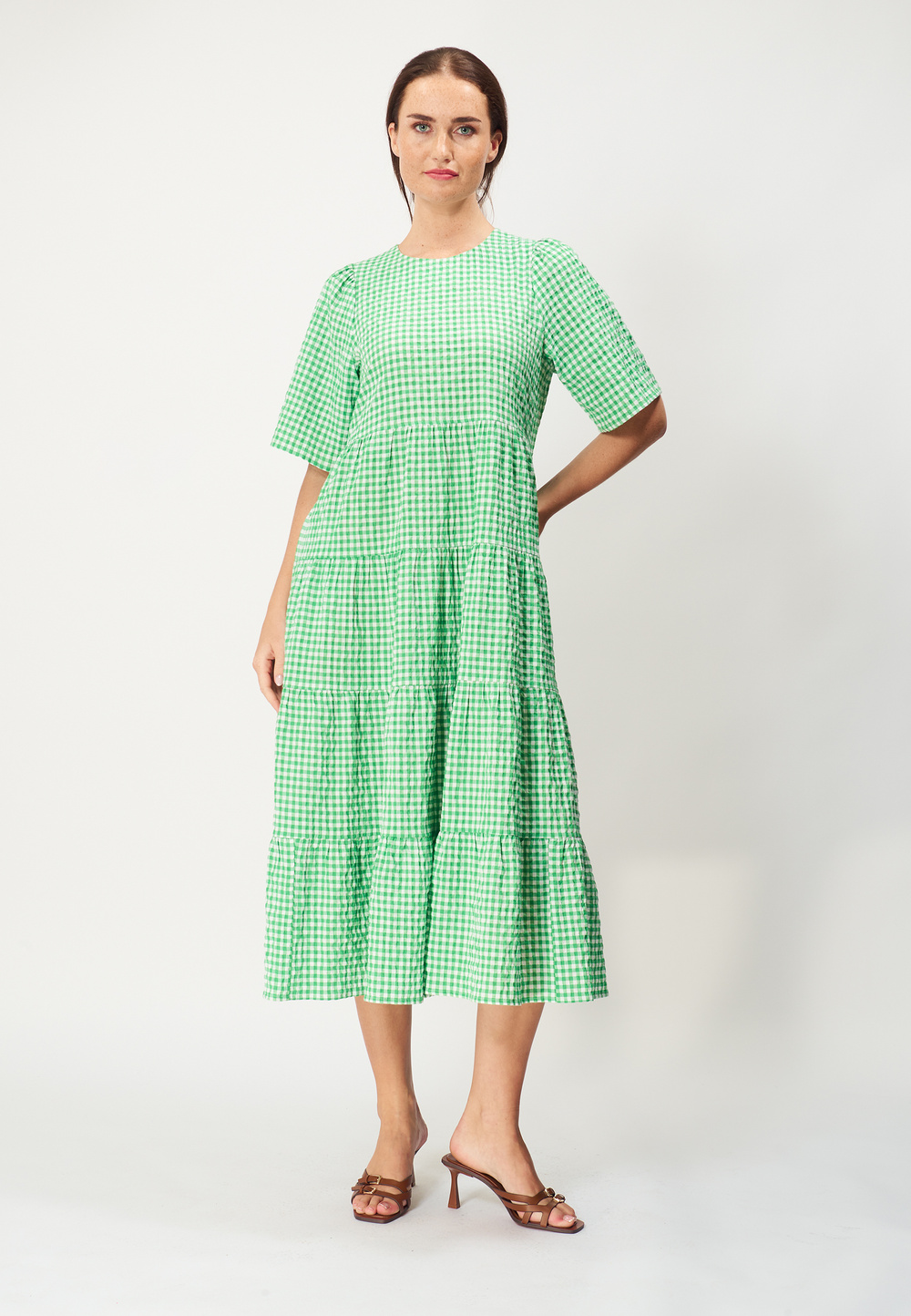 ワンピース Jenny Fax Diner Girl Gingham / Green 204_7c3eded354-emilia_ecom_524