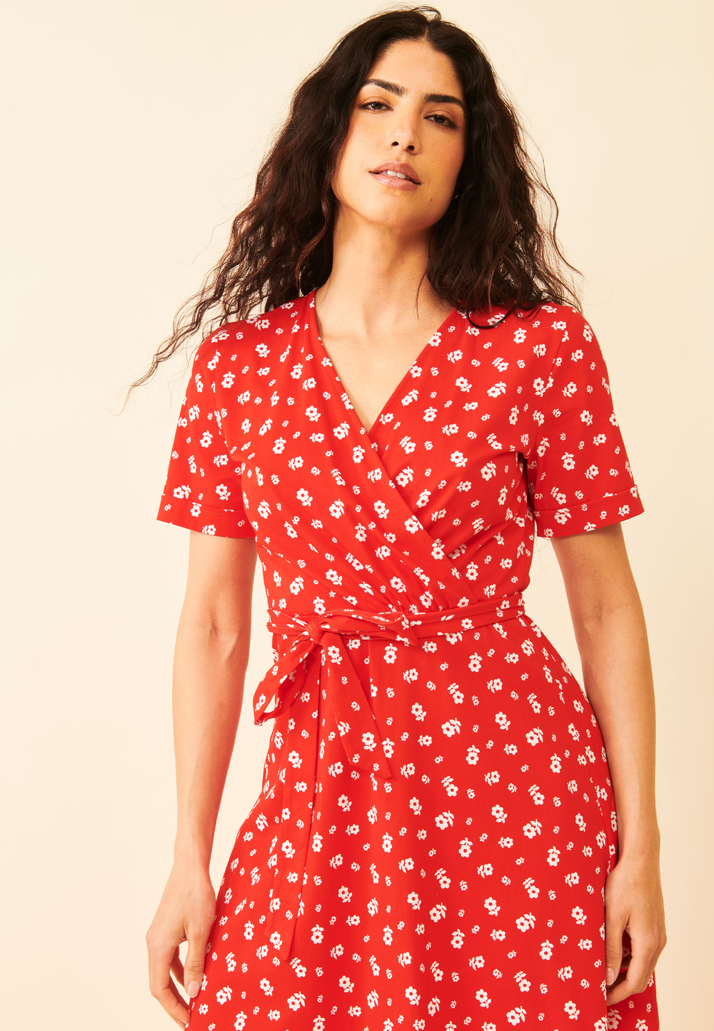 Dolly Dress – Floral Wrap Dress in Cotton Blend | Jumperfabriken
