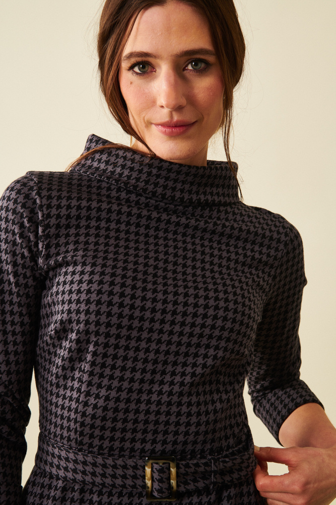 Kim Houndstooth Dress