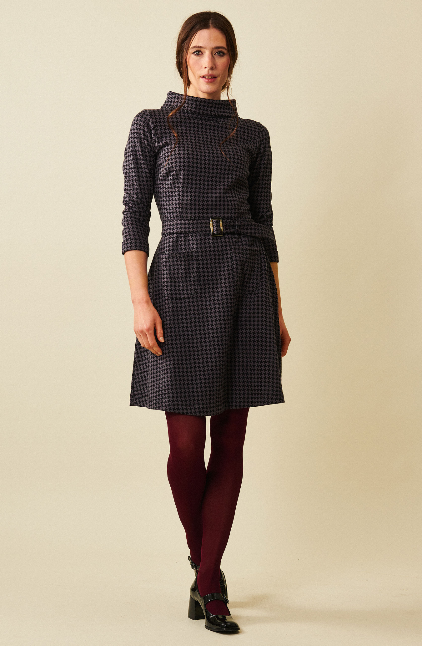 Kim Houndstooth Dress