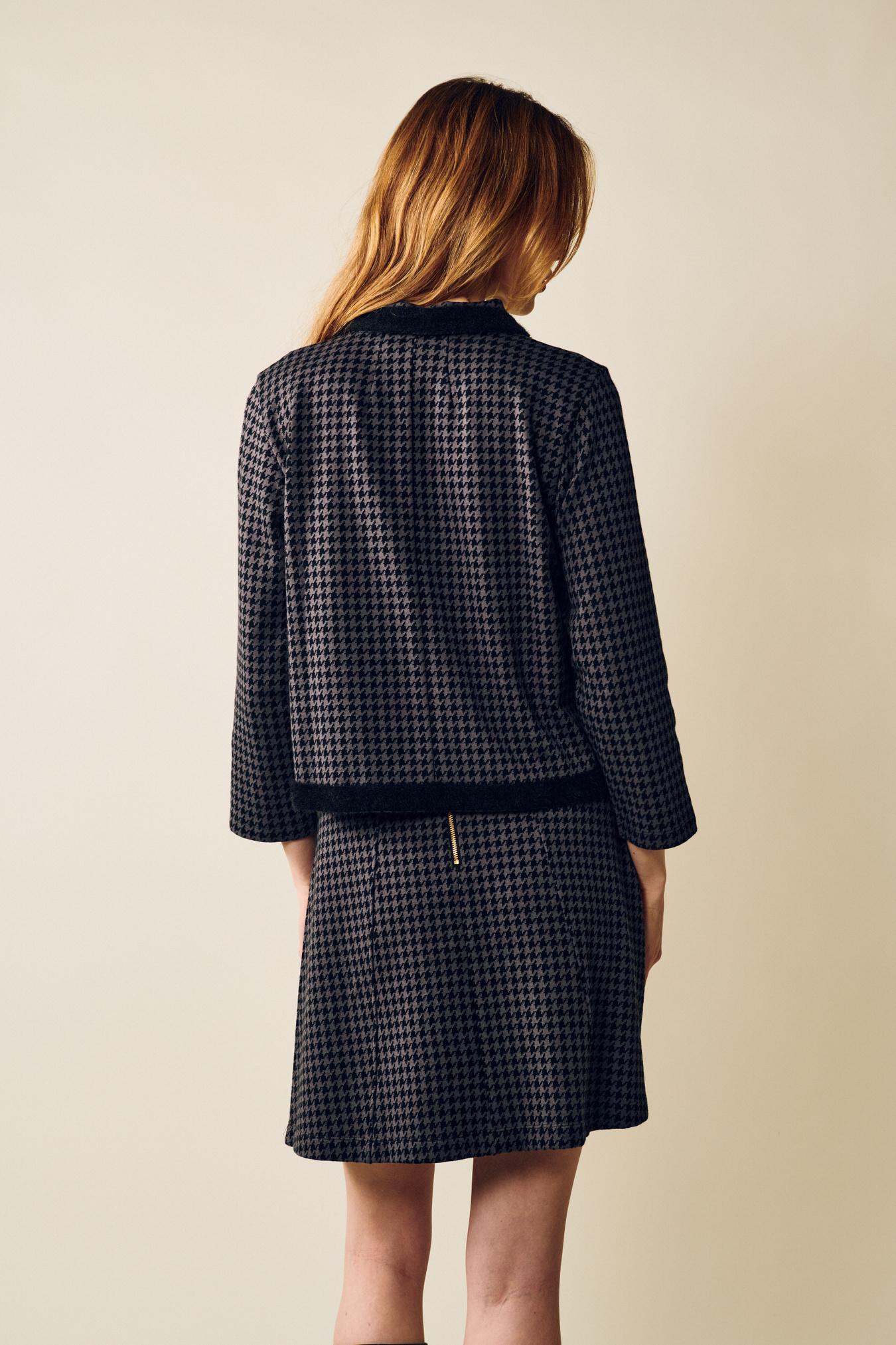 Greta Houndstooth Blazer