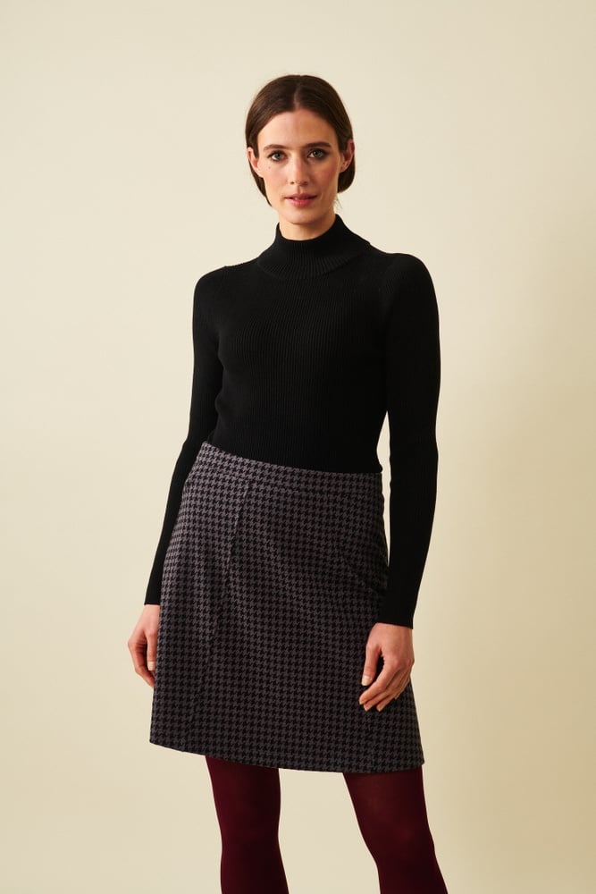 Madeleine Houndstooth Skirt