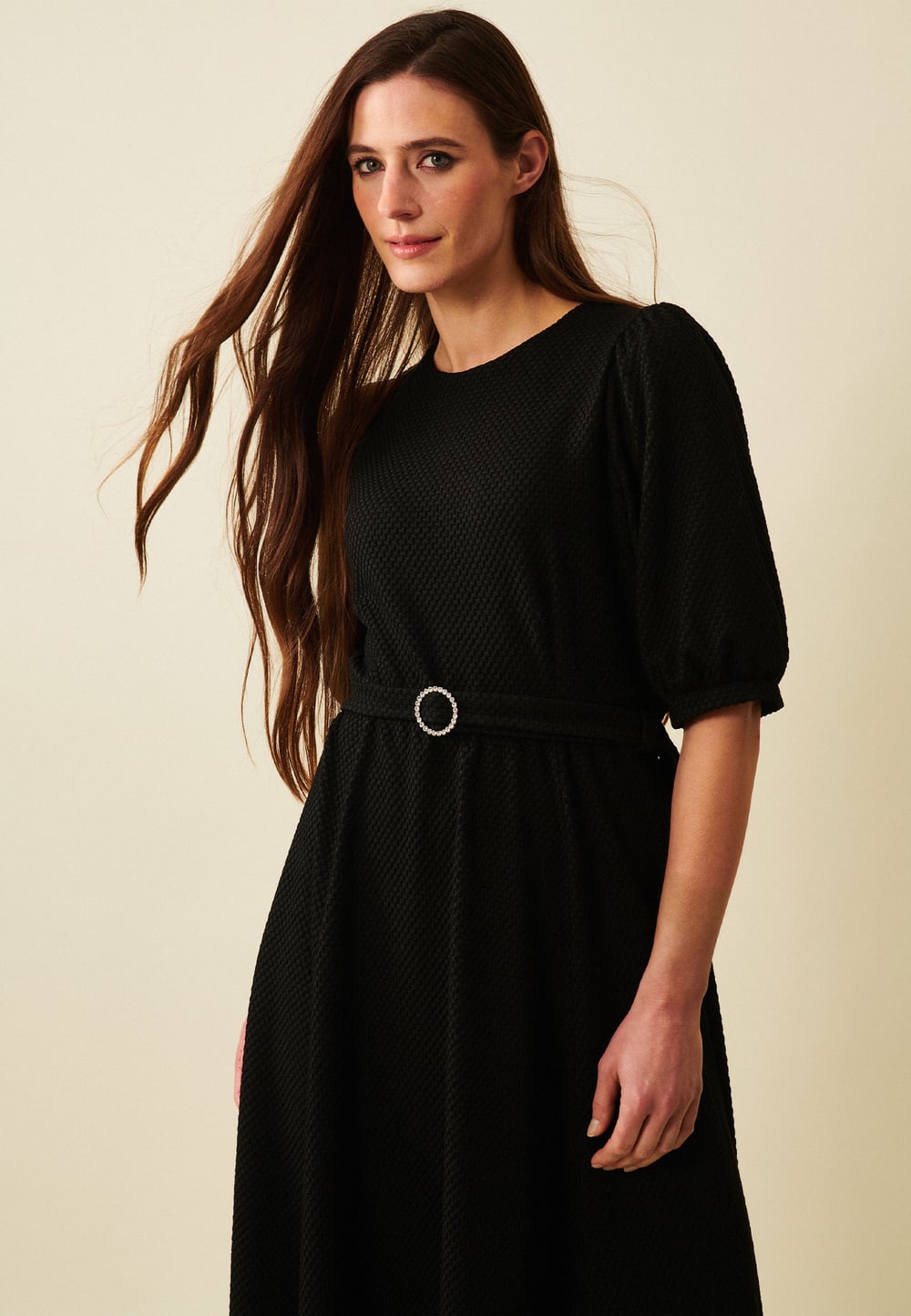 clemence high neck midi dress black Shona Joy Clemence High Neck Midi Dress Black Size 12