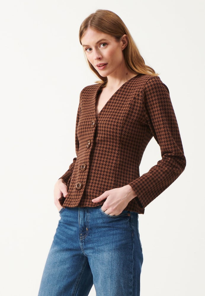 Brielle Blazer Houndstooth