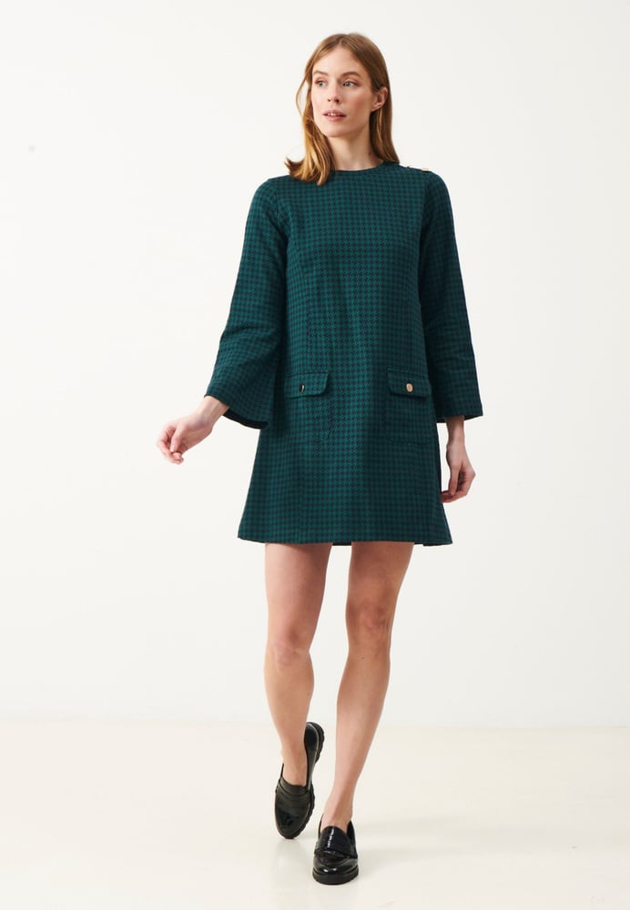 Janet Dress Houndstooth
