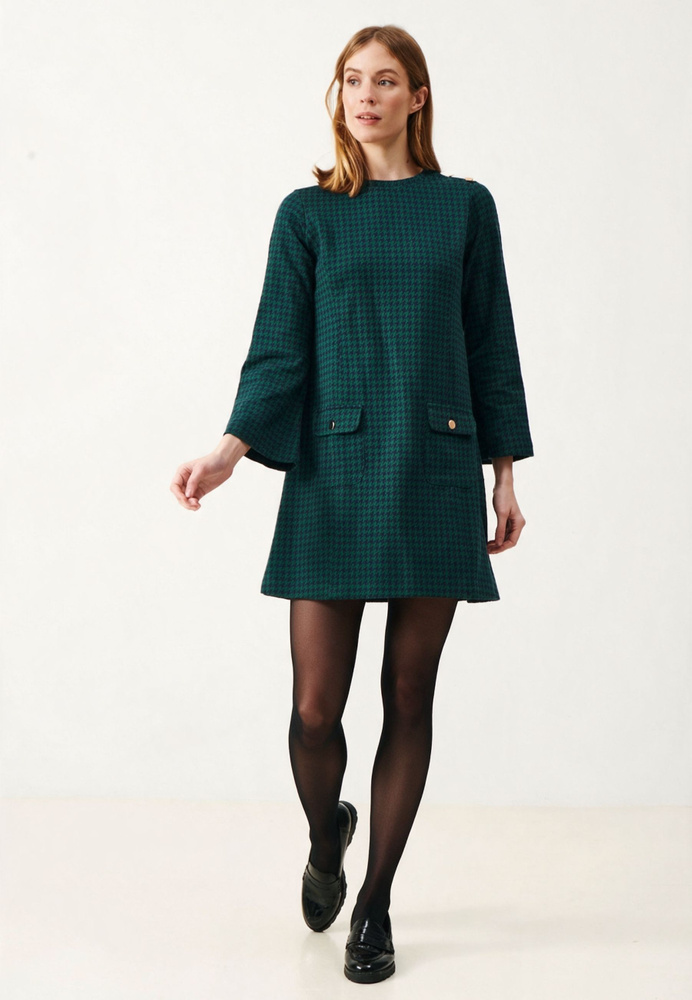 Janet Dress Houndstooth