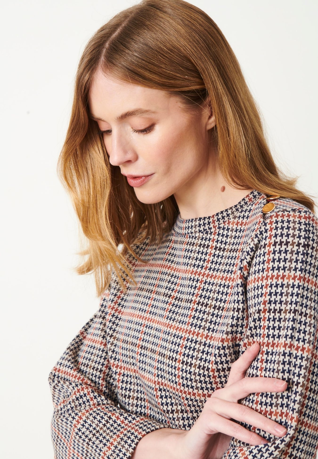 Janet Dress Glen Check