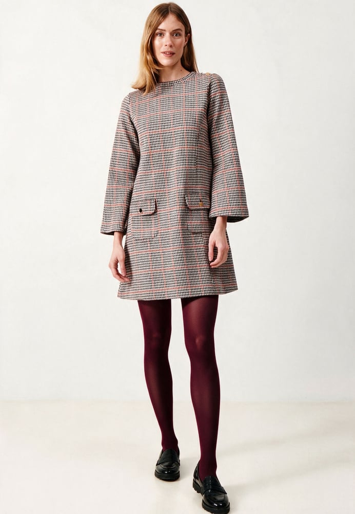 Janet Dress Glen Check