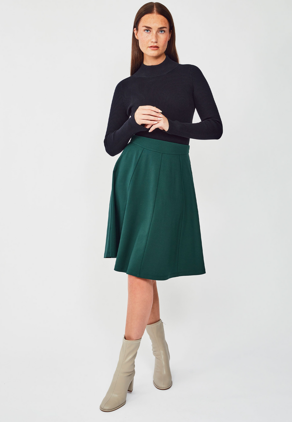 Sarita skirt - Cassic skirt in cotton jersey | Jumperfabriken